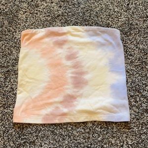 Tie dye cropped tube top